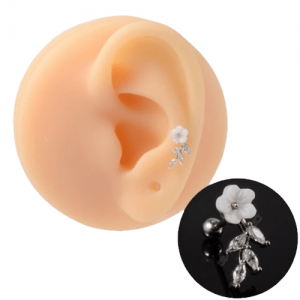 Piercing Microbell Reto Modelo 34 Aço 316L